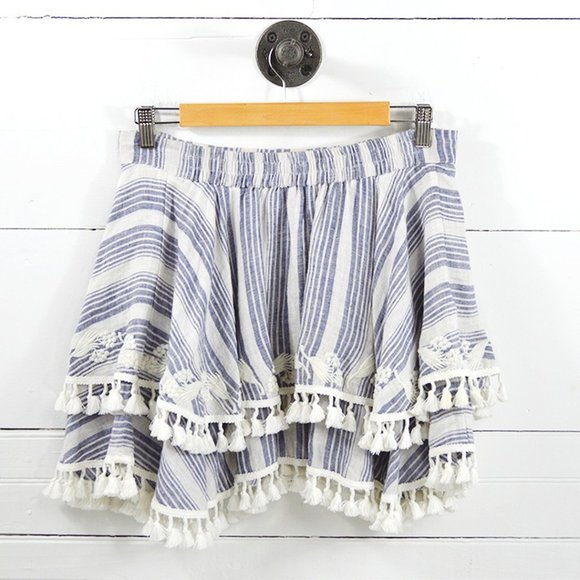 Tryb Fringe Linen Skirt #127-36 - Picture 3 of 3